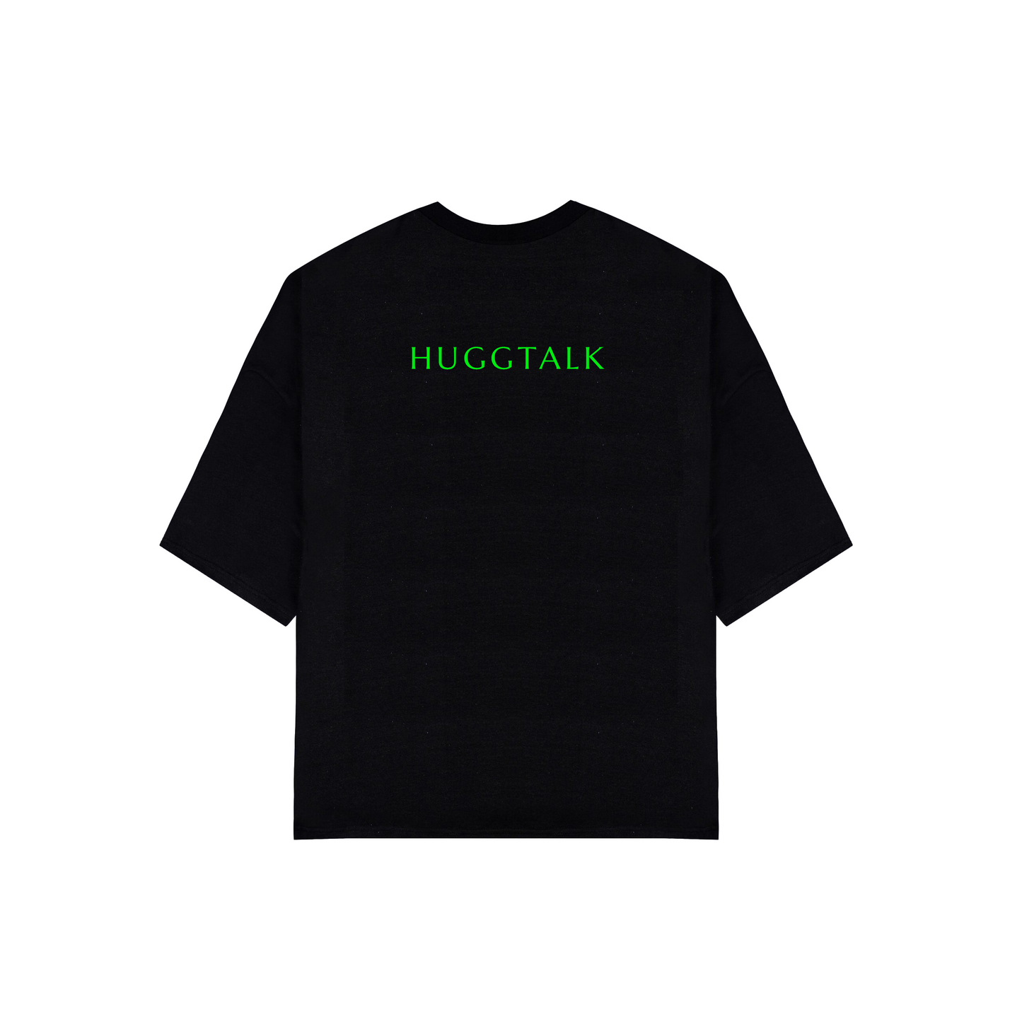 HUGGTALK - Black Unisex Oversized Tees #H5N3Z