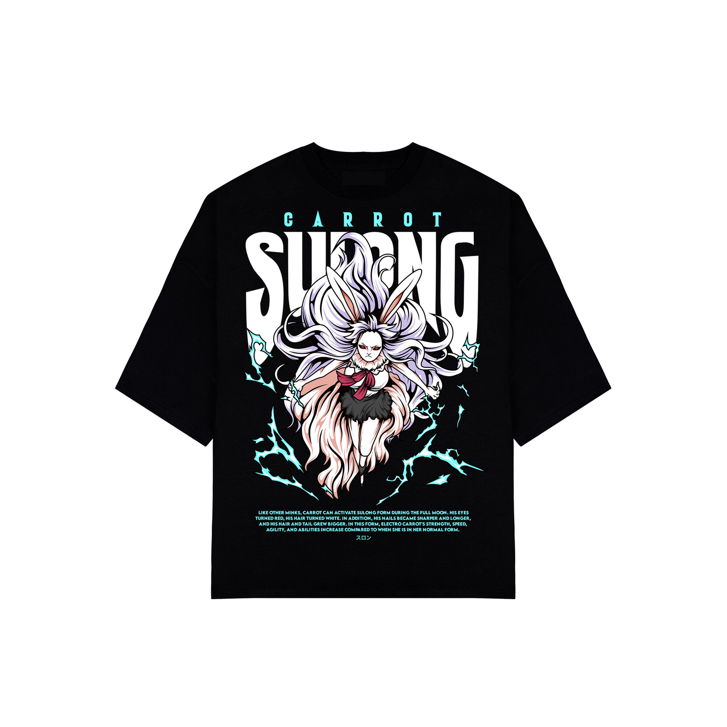 HUGGTALK - Black Unisex Oversized Tees #P4Q6F
