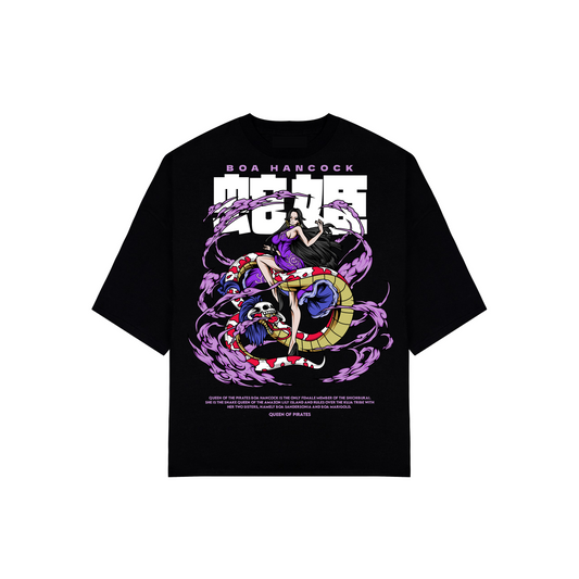 HUGGTALK - Black Unisex Oversized Tees #U0C4X
