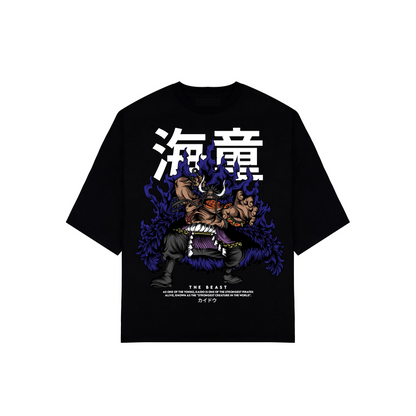 HUGGTALK - Black Unisex Oversized Tees #N9A4S