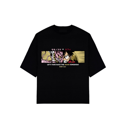 HUGGTALK - Black Unisex Oversized Tees #Y6E8D