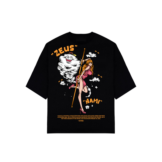 HUGGTALK - Black Unisex Oversized Tees #R0W4M