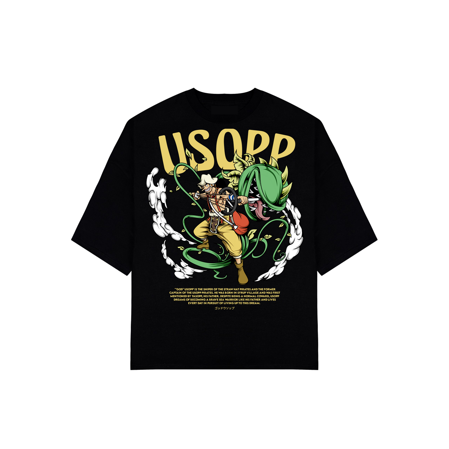 HUGGTALK - Black Unisex Oversized Tees #F2N6X