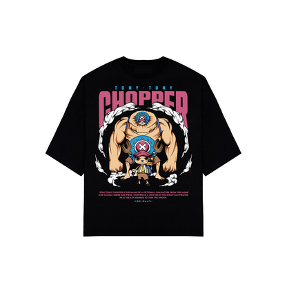 HUGGTALK - Black Unisex Oversized Tees #G1Y8H